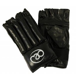 FITNESS MAD Leather Fingerless Bag Glove size M (Medium) Black