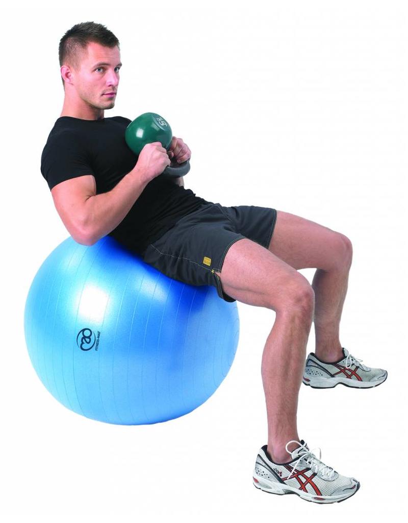FITNESS MAD 300Kg anti-burst Swiss Gym Ball 55cm (1.1kg) lichaamslengte tot 167 cm licht blauw