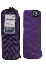 FITNESS MAD Grip Dot Yoga Mat Towel 183 x 60 cm (0.8kg) yoga mat handdoek met siliconen grip dots (phthalate vrij) ideaal voor studio of op reis Paars