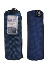 FITNESS MAD Grip Dot Yoga Mat Towel 183 x 60 cm (0.8kg) yoga mat handdoek met siliconen grip dots (phthalate vrij) ideaal voor studio of op reis Blauw