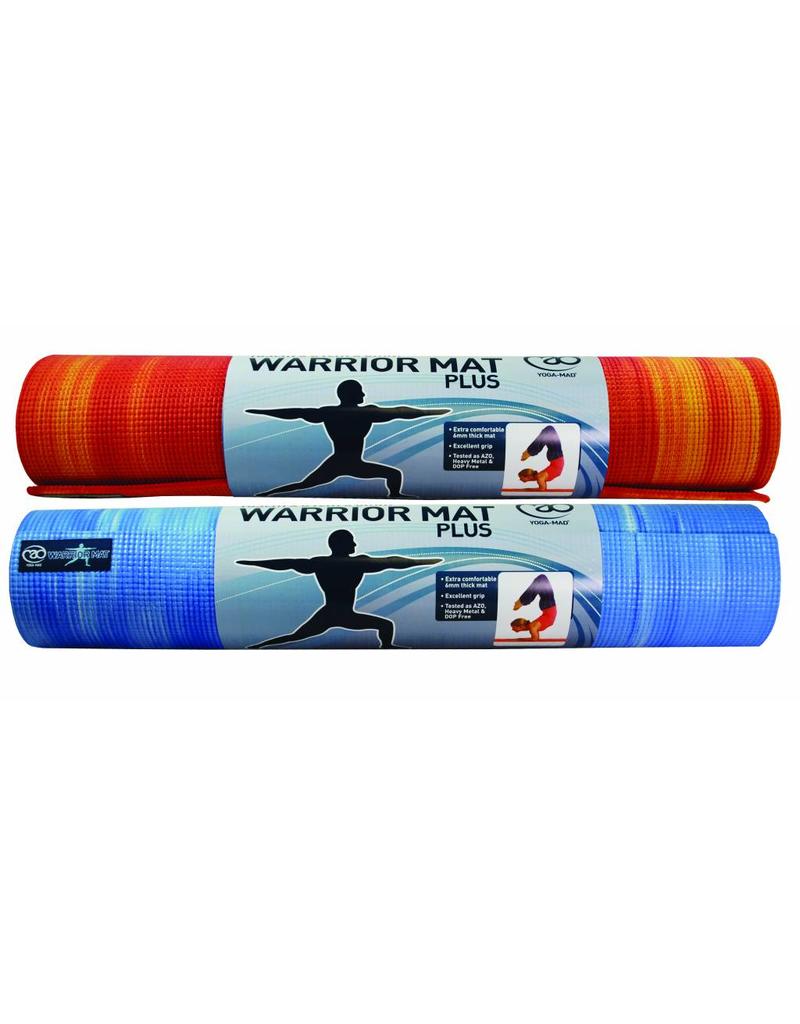 FITNESS MAD Warrior Plus Yoga Mat Sunset 183 x 61 x 0.6 cm (1.6kg) extra dikke yoga mat van 6 mm ongeverfd PVC AZO en DOP vrij Rood Oranje