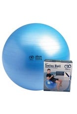 FITNESS MAD 300Kg anti-burst Swiss Gym Ball 65cm (1.35kg) with pump and DVD light blue