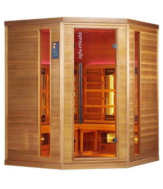 Infra4Health I160c 4 persoons infrarood sauna hoekcabine - infra4health