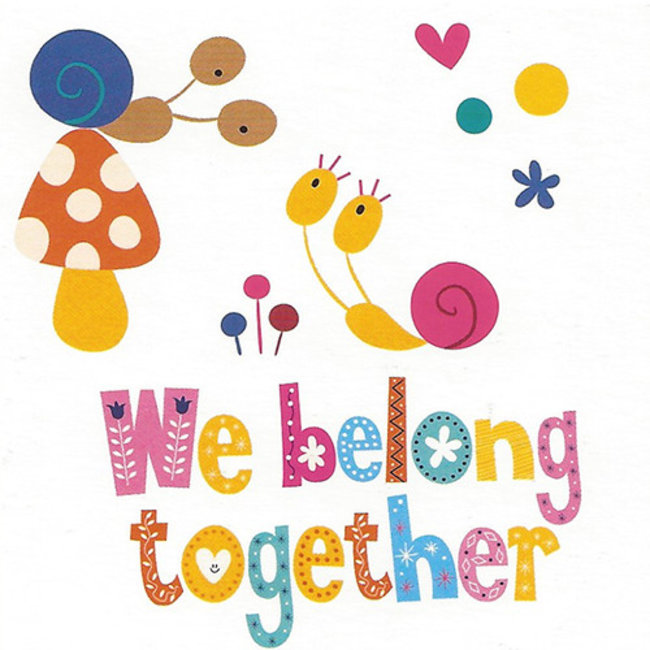 Greeting Card 'We belong together' (7x7cm)