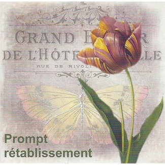 Carte de voeux 'Prompt rétablissement' (7x7cm)