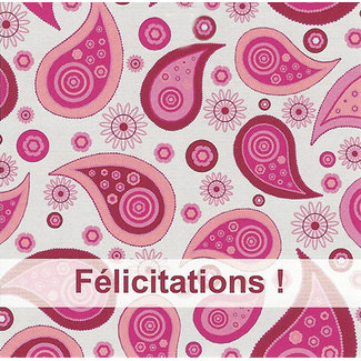 Carte de voeux 'Félicitations' (7x7cm)