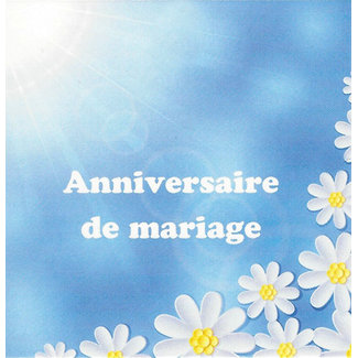Grußkarte 'Anniversaire de Mariage' (7x7cm)