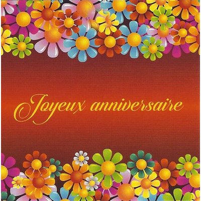Grußkarte 'Joyeux Anniversaire'