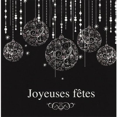 Grußkarte 'Joyeuses fêtes'