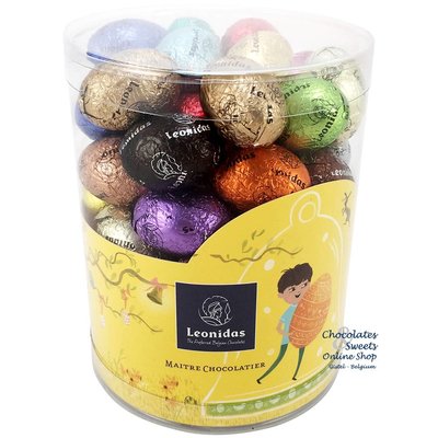 Leonidas Tube en Plexi (L) 600g Oeufs de Pâques