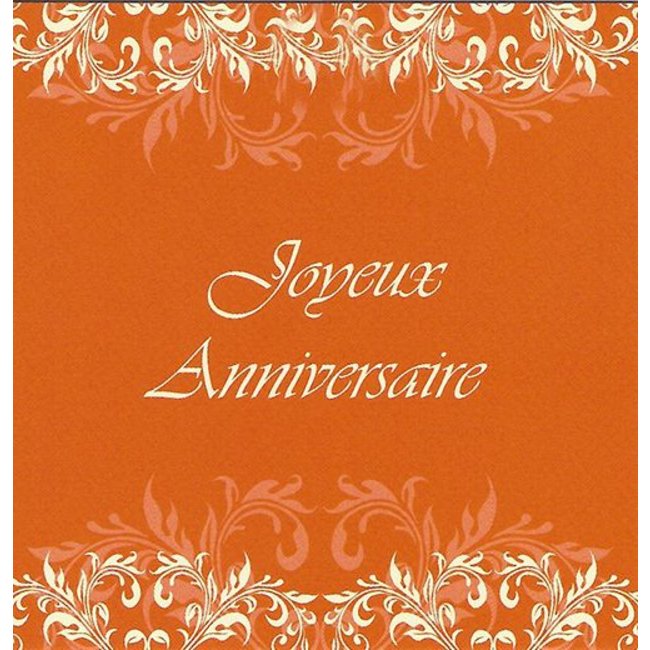 Grußkarte 'Joyeux Anniversaire' (7x7cm)