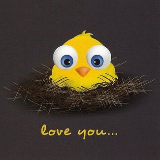 Greeting Card 'Love You' (7x7cm)