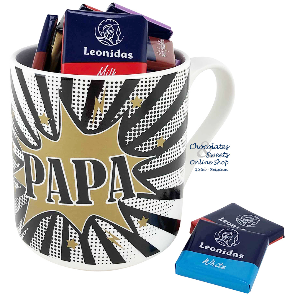 ventilator opvoeder basketbal Leonidas Online Shop | Koffiemok 'PAPA' met Napolitains - Leonidas Online  Shop Gistel