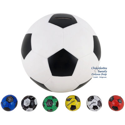 Tirelire Ballon de foot remplie de 80 ballons en chocolat