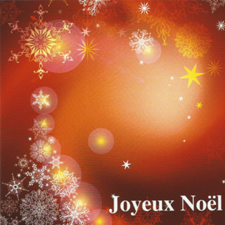 Grußkarte 'Joyeux Noël' (7x7cm)