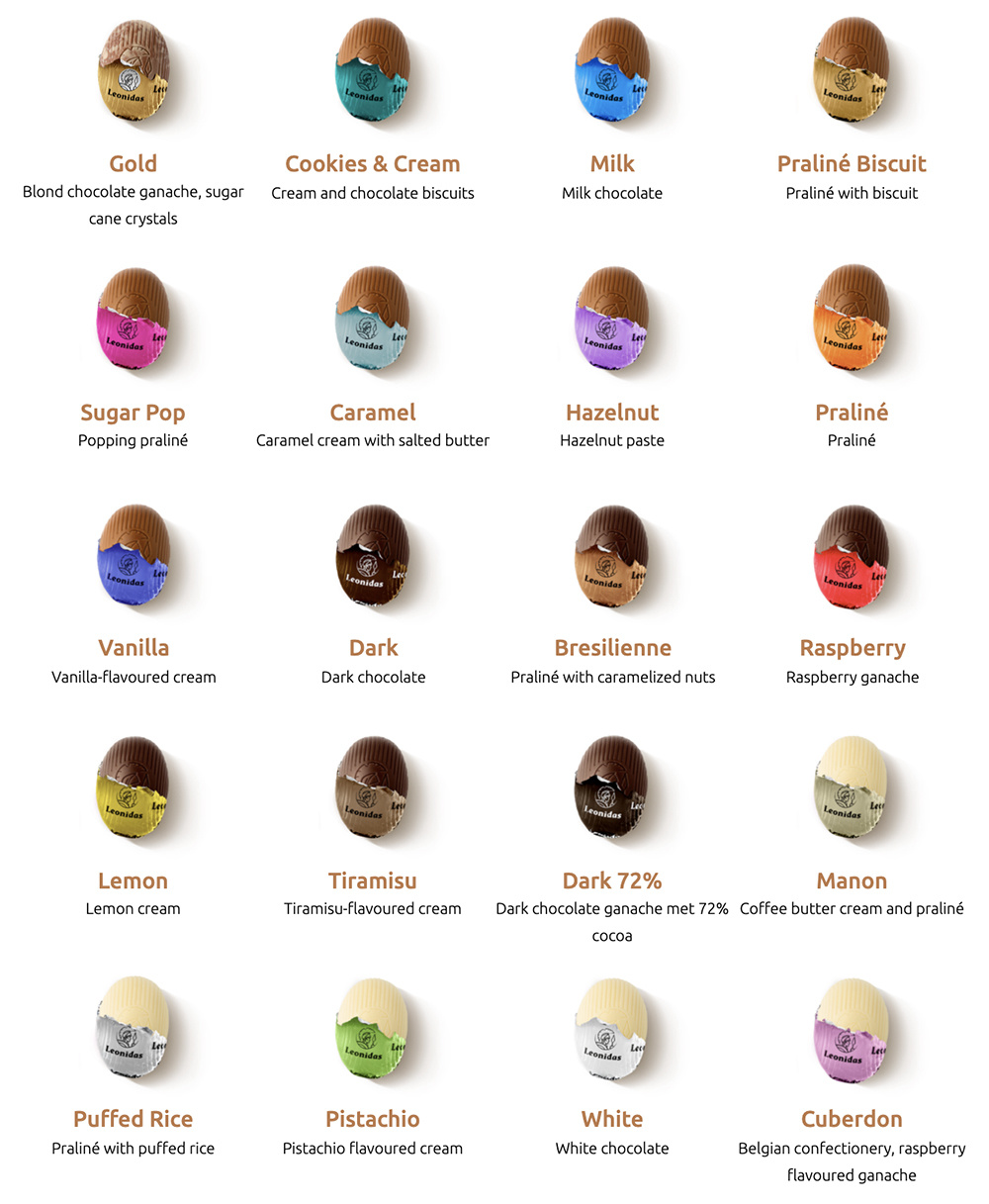 Leonidas assortment small Easter Eggs 2020