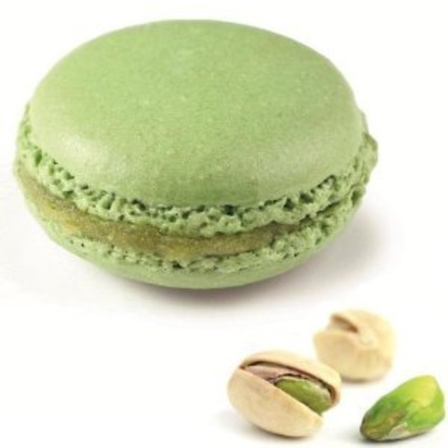 Boîte de 6 macarons assortis fraise, pistache et citron