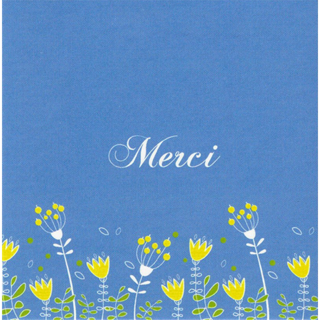 Wenskaart 'Merci' (7x7cm)