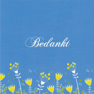 Grußkarte 'Bedankt' (7x7cm)