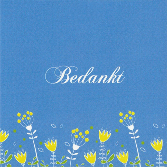Greeting Card 'Bedankt' (7x7cm)