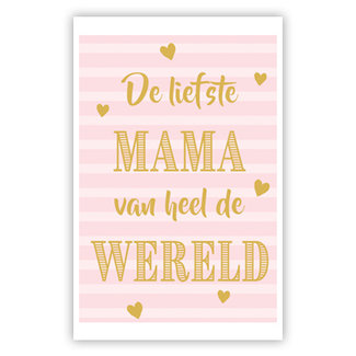 Greeting Card 'De liefste Mama' (11x17cm)