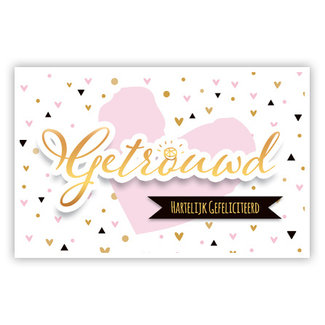 Greeting Card 'Getrouwd' (11x18cm)