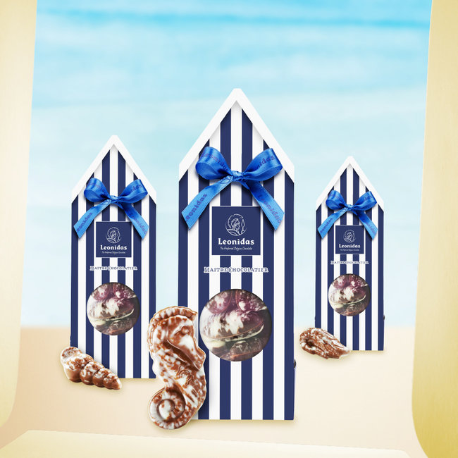 Leonidas Beach hut - chocolate Seashells 300g