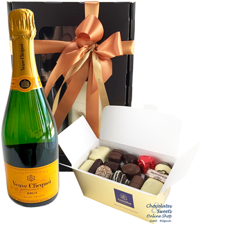 500g Pralines en fles Champagne Veuve Clicquot