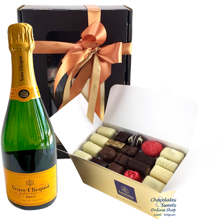 1kg Chocolats et Champagne Veuve Clicquot