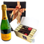 1kg Leonidas pralines en fles Champagne Veuve Clicquot 75cl.