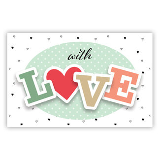 Greeting Card 'With LOVE' (11x18cm)