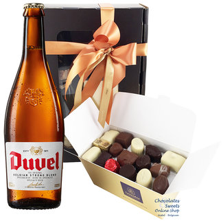 750g Chocolats et bouteille de Duvel 75cl