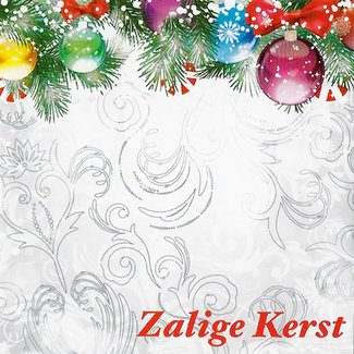 Grußkarte 'Zalige Kerst' (7x7cm)