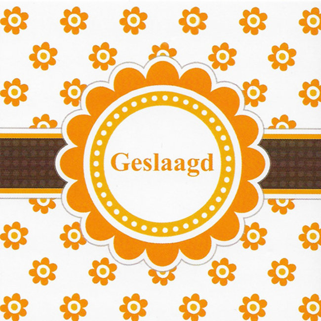 Greeting Card 'Geslaagd' (7x7cm)