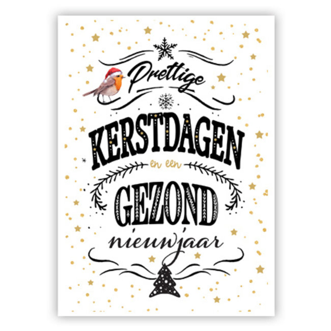 Greeting Card 'Prettige Kerstdagen & Gezond Nieuwjaar'