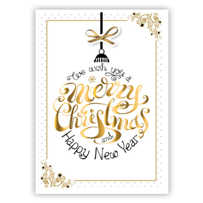 Carte de voeux 'Merry Christmas & Happy New Year'