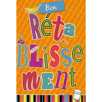 Carte de voeux 'Bon Rétablissement' (11x17cm)