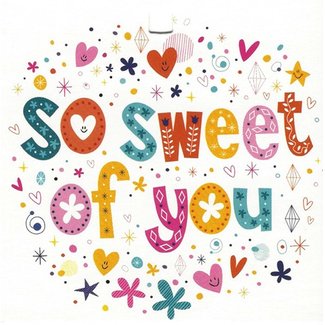 Greeting Card 'So Sweet of You' (7x7cm)