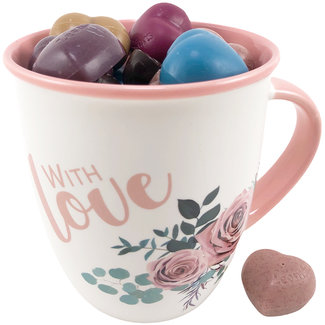 Mug 'With Love' 300g chocolates (little hearts)
