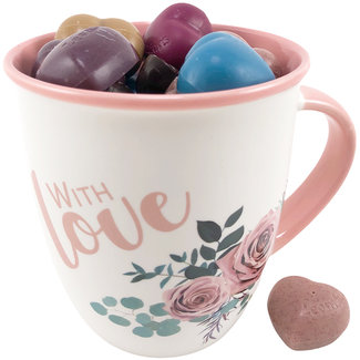 Mug 'With Love' 300g chocolates (small hearts)