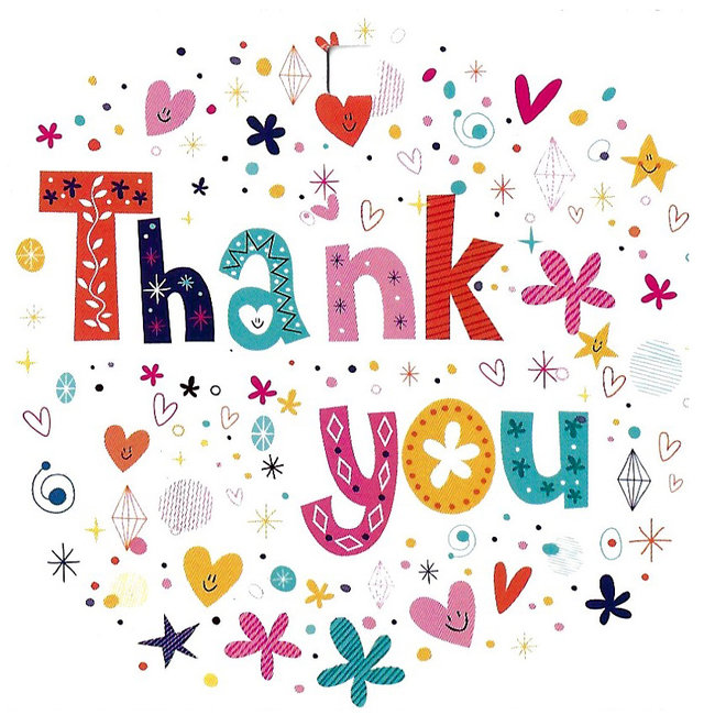 Greeting Card 'Thank You' (7x7cm)