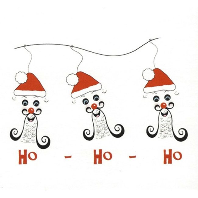 Carte de voeux 'Ho-Ho-Ho' (7x7cm)