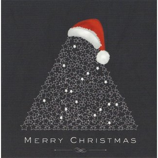 Wenskaart 'Merry Christmas' (7x7cm)
