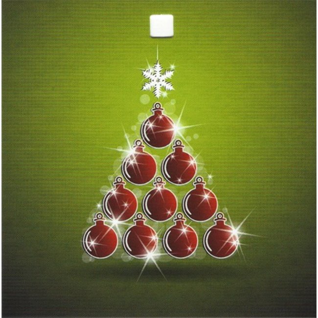 Greeting Card 'Christmas ball tree' (7x7cm)