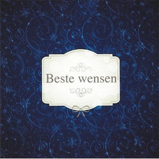 Wenskaart 'Beste wensen' (7x7cm)