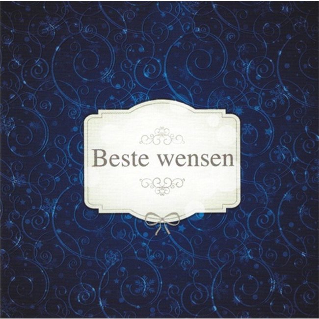 Carte de voeux 'Beste wensen' (7x7cm)