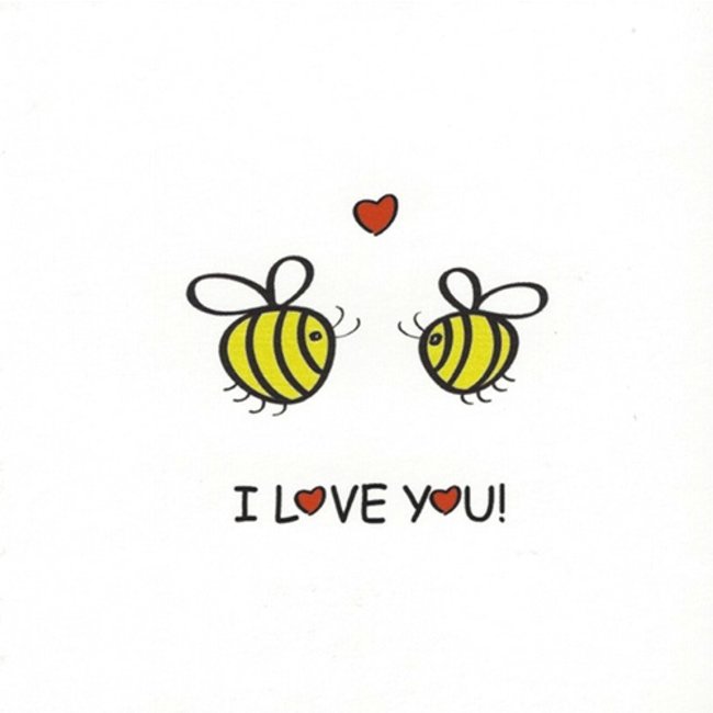 Grußkarte 'I love You' (7x7cm)