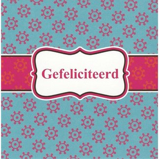 Greeting Card 'Gefeliciteerd' (7x7cm)