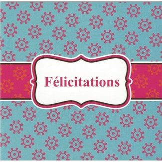 Grußkarte 'Félicitations' (7x7cm)