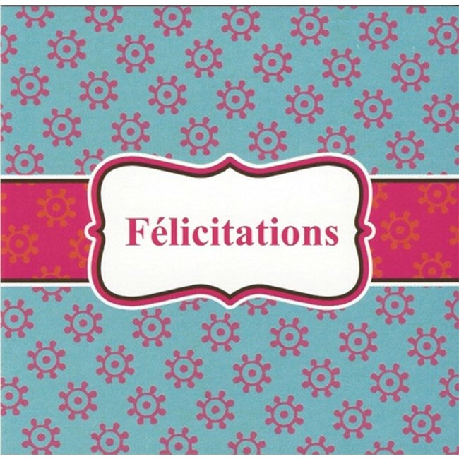 Carte de voeux 'Félicitations' (7x7cm)